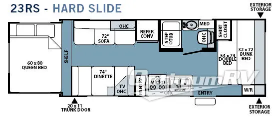 2006 Forest River Rockwood Roo 23RS Floorplan Photo