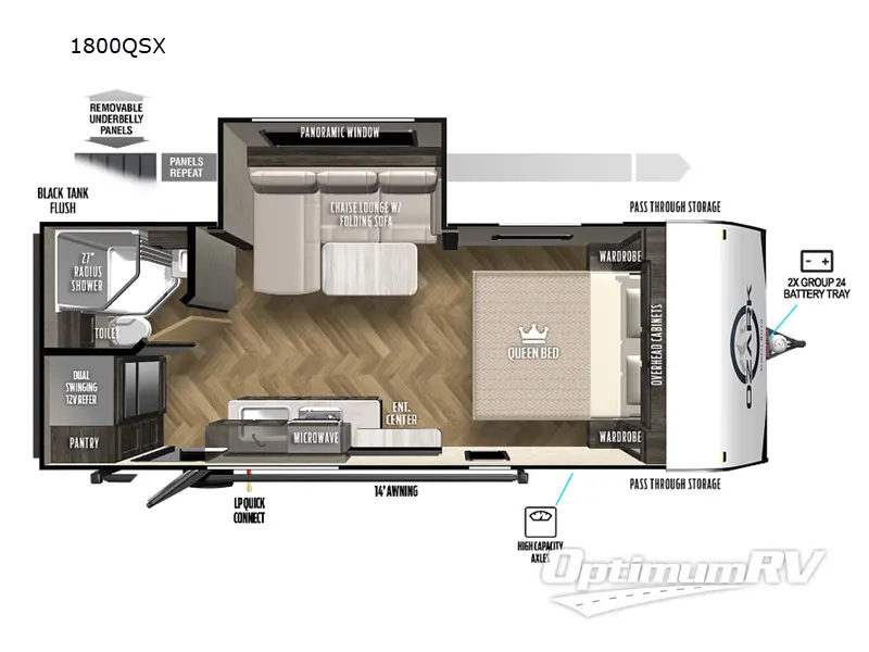 2023 Forest River Ozark 1800QSX Floorplan Photo