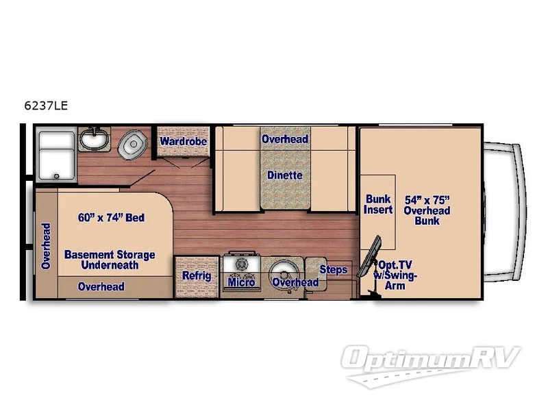 2020 Gulf Stream Conquest Class C 6237LE Floorplan Photo
