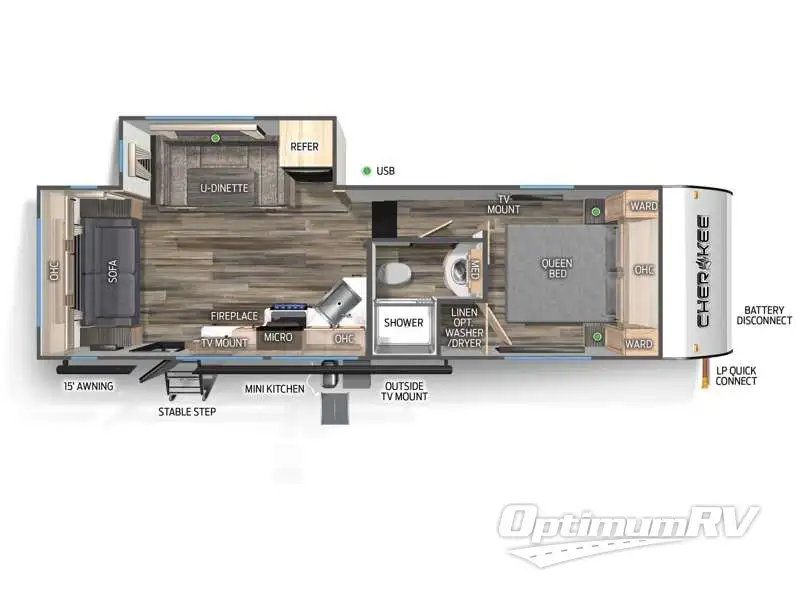 2023 Forest River Cherokee 245TRBL Floorplan Photo