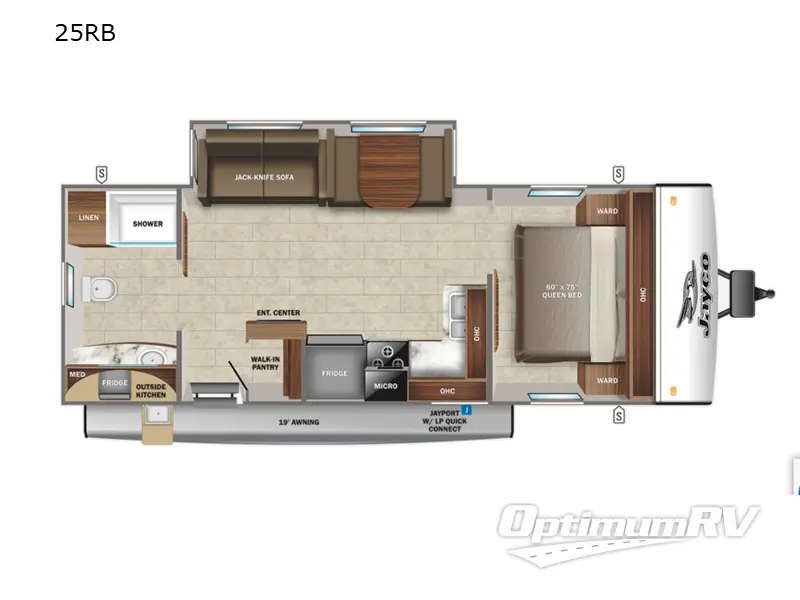 2022 Jayco Jay Feather 25RB Floorplan Photo