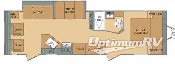 2014 Shasta Flyte 265RL Floorplan Photo