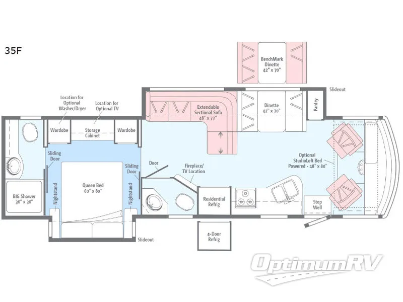 2017 Winnebago Vista LX 35F Floorplan Photo