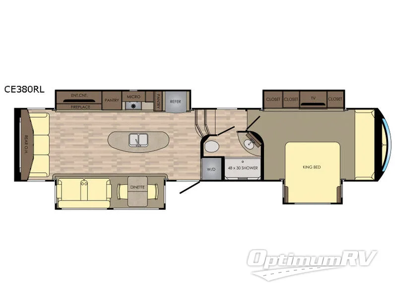 2017 CrossRoads Cameo CE380RL Floorplan Photo