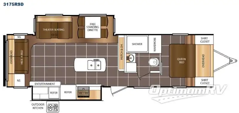 2016 Prime Time Tracer 3175RSD Floorplan Photo