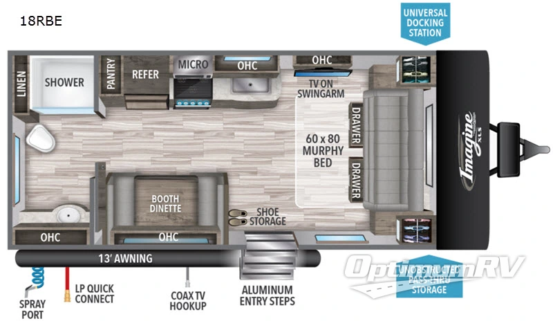 2020 Grand Design Imagine XLS 18RBE Floorplan Photo