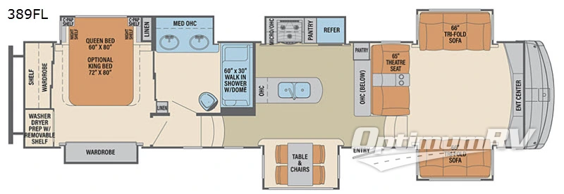2019 Palomino Columbus F389FL RV Floorplan Photo