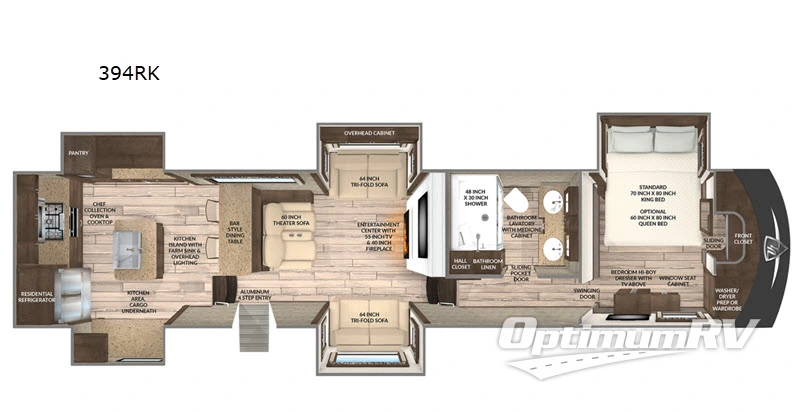 2021 VanLeigh Vilano 394RK RV Floorplan Photo