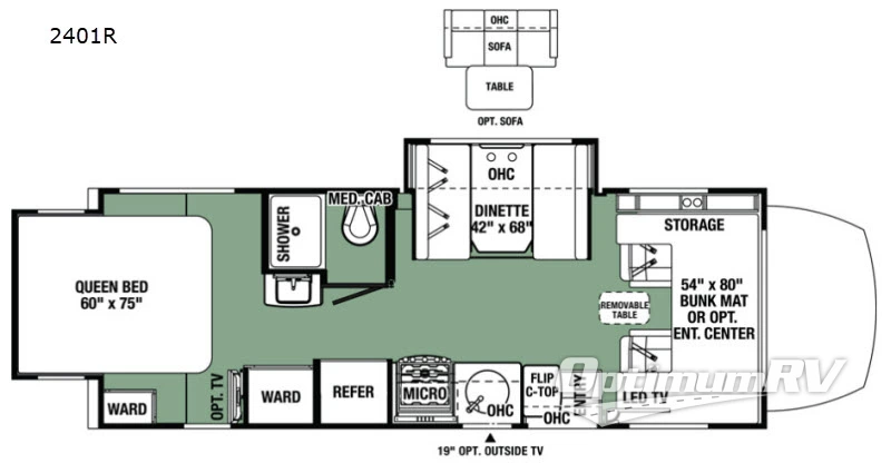 2018 Forest River Forester MBS 2401R Floorplan Photo