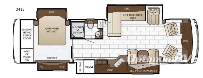2017 Newmar Ventana 3412 Floorplan Photo