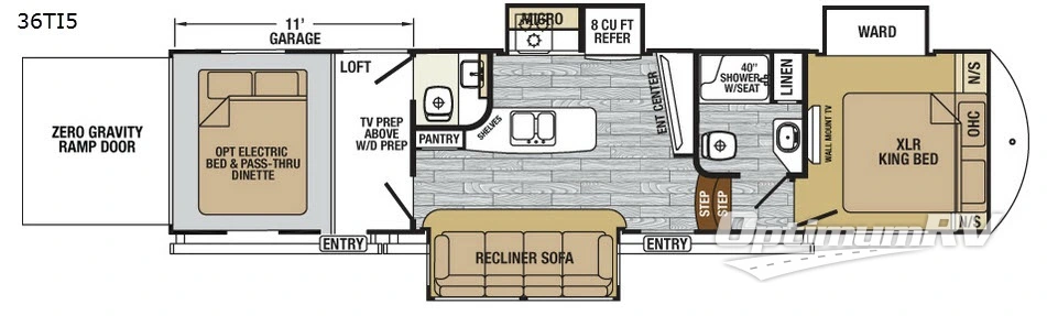 2017 Forest River XLR Nitro 36TI5 Floorplan Photo