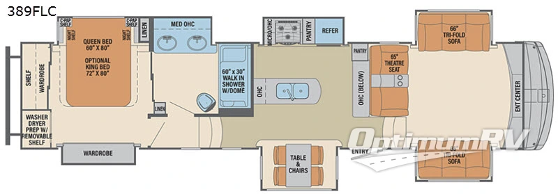 2019 Palomino Columbus Compass 389FLC RV Floorplan Photo