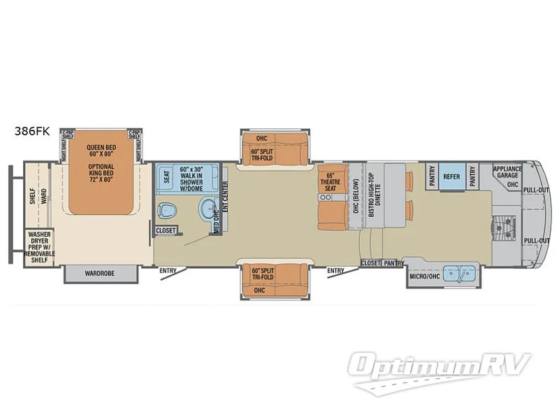 2019 Palomino Columbus 1492 386FK Floorplan Photo