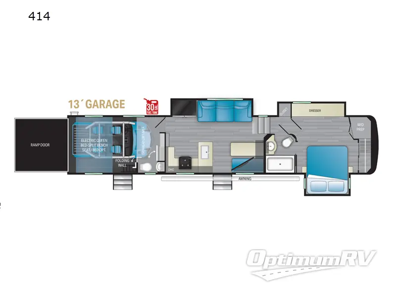 2022 Heartland Road Warrior 414 RV Floorplan Photo