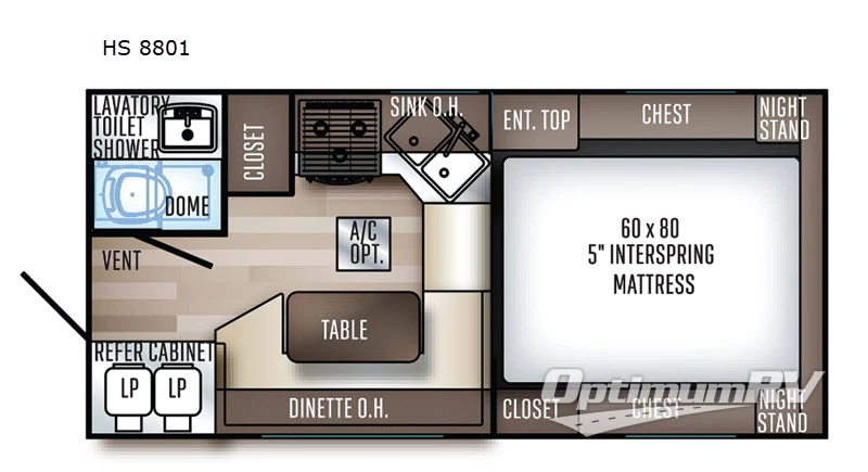 2019 Palomino Backpack Edition HS 8801 Floorplan Photo