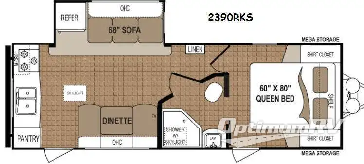 2015 Dutchmen Aspen Trail 2390RKS Floorplan Photo