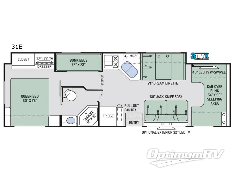 2019 Thor Chateau 31E Floorplan Photo