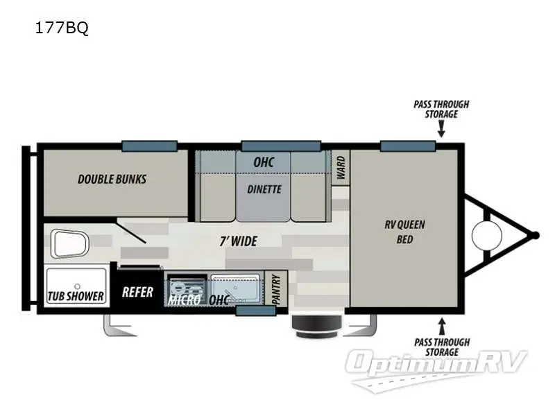 2021 Forest River EVO Select 177BQ RV Floorplan Photo