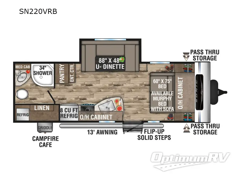 2022 Venture Sonic SN220VRB RV Floorplan Photo