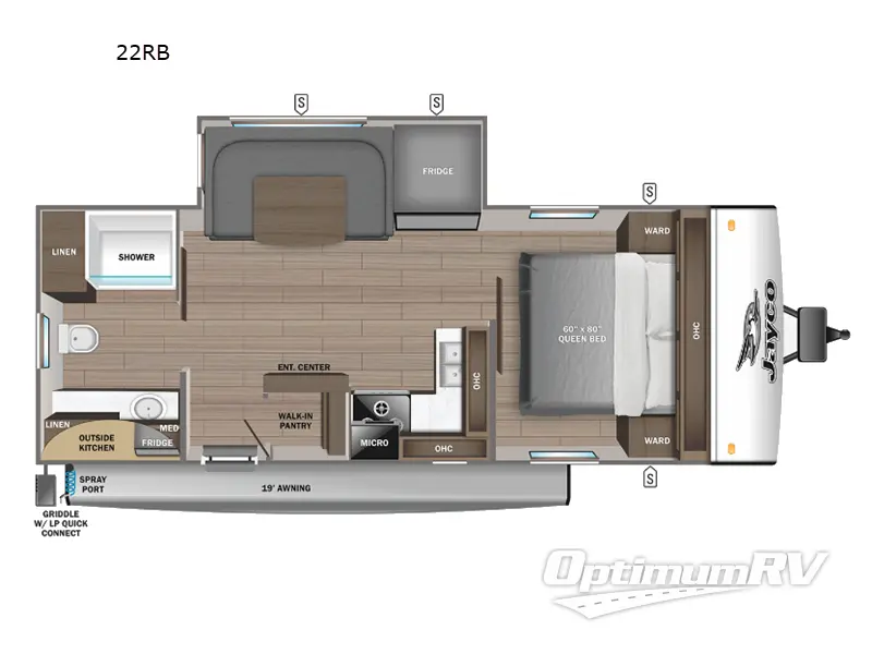 2024 Jayco Jay Feather 22RB Floorplan Photo