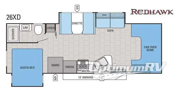 2015 Jayco Redhawk 26XD Floorplan Photo