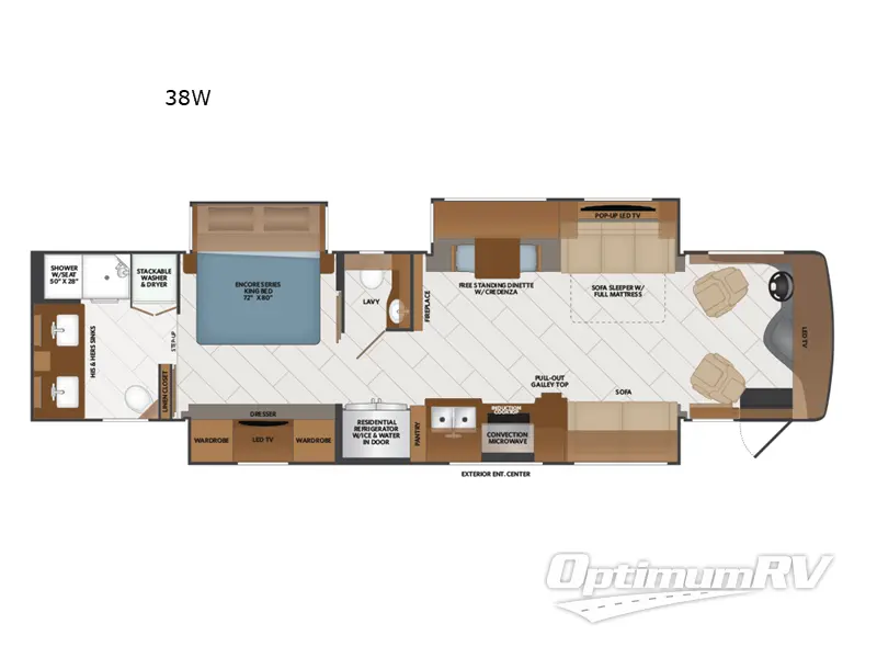 2024 Fleetwood Discovery 38W Floorplan Photo