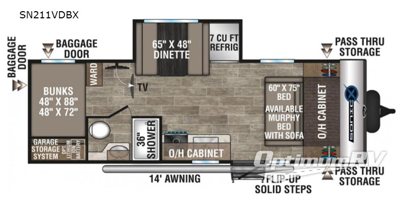 2021 Venture Sonic X SN211VDBX Floorplan Photo