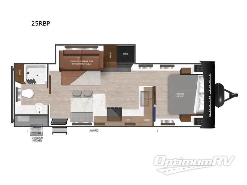 2024 Heartland North Trail 25RBP Floorplan Photo