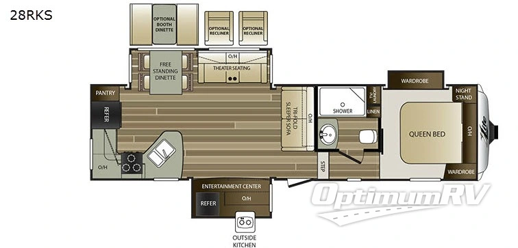 2017 Keystone Cougar X-Lite 28RKS Floorplan Photo