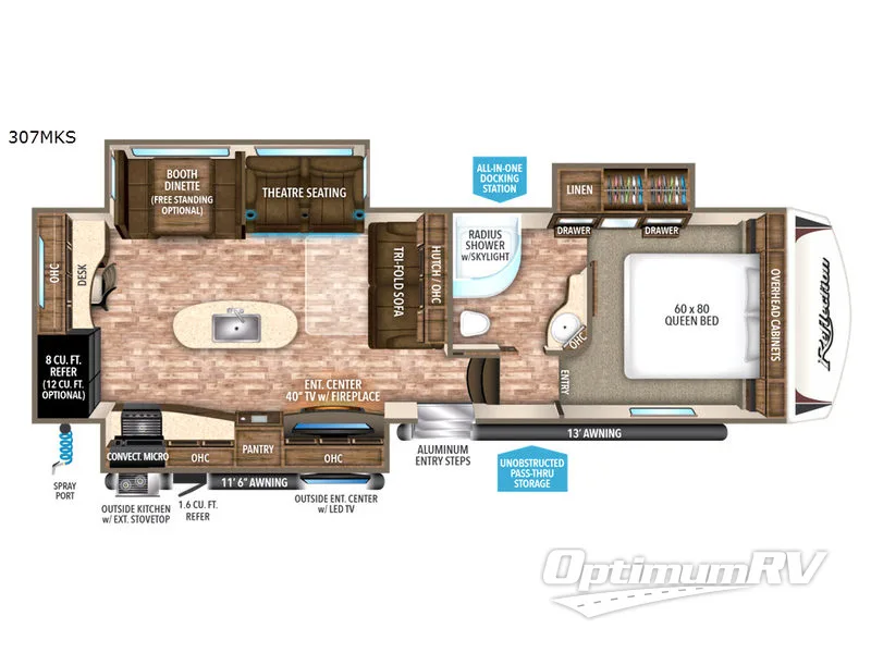 2017 Grand Design Reflection 307MKS Floorplan Photo