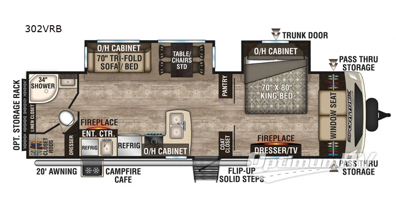 2019 Venture SportTrek Touring Edition 302VRB Floorplan Photo