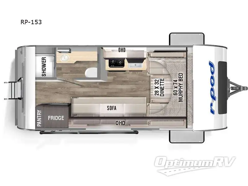 2023 Forest River R Pod RP-153 Floorplan Photo