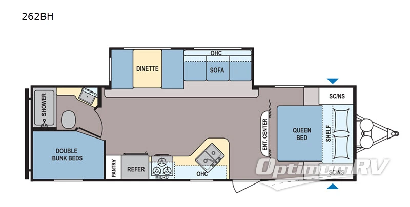 2019 Dutchmen Coleman Lantern LT Series 262BH Floorplan Photo