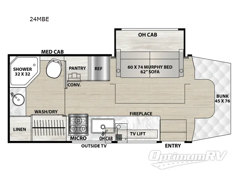 2024 Coachmen Prism Elite 24MBE Floorplan Photo