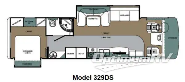 2012 Forest River Georgetown 329DS RV Floorplan Photo
