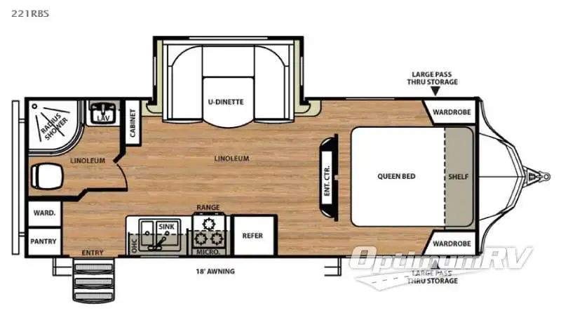 2016 Forest River Rainier 221RBSR Floorplan Photo