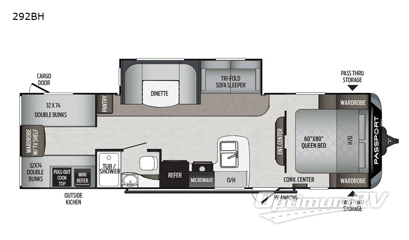 2020 Keystone Passport 292BH SL Series Floorplan Photo