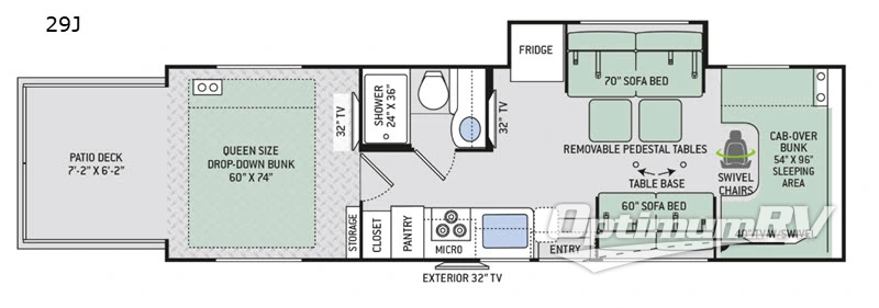 2019 Thor Outlaw 29J Floorplan Photo