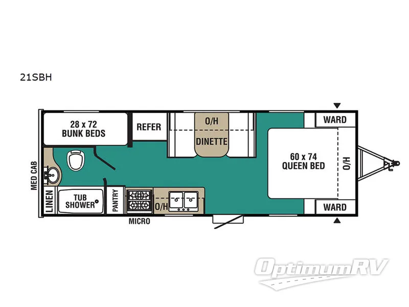 2019 Viking Saga 21SBH Floorplan Photo