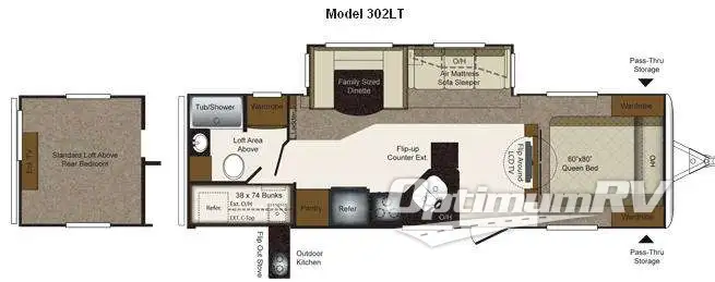 2011 Keystone Laredo Super Lite 302LT Floorplan Photo