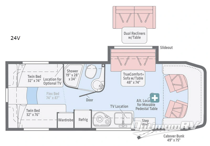 2018 Winnebago View 24V Floorplan Photo
