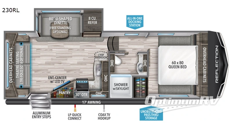 2020 Grand Design Reflection 150 Series 230RL Floorplan Photo
