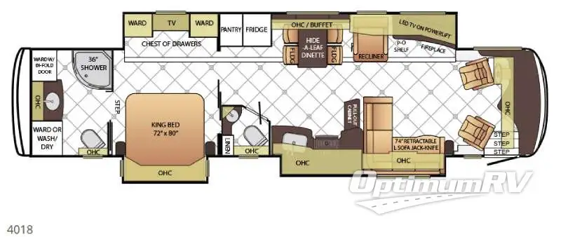 2016 Newmar Dutch Star 4018 Floorplan Photo