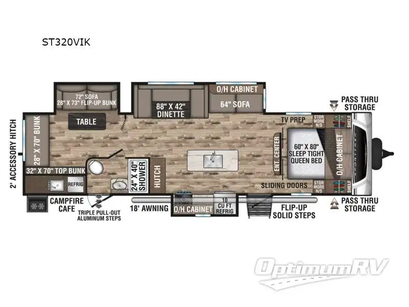 2021 Venture SportTrek ST320VIK RV Floorplan Photo