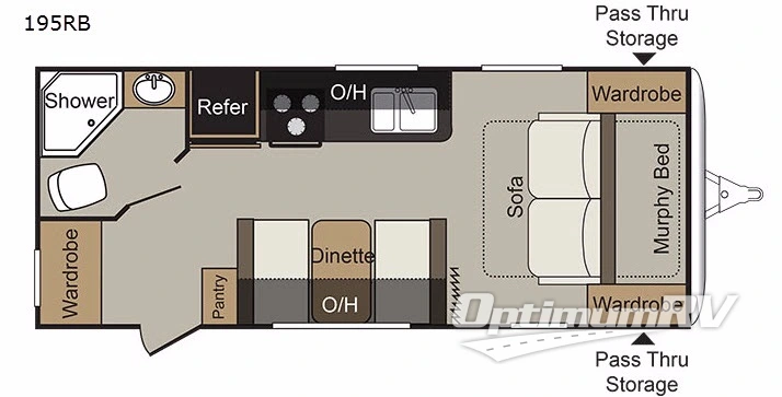 2017 Keystone Passport 195RB Express Floorplan Photo