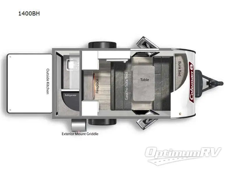 2023 Dutchmen Coleman Rubicon 1200 Series 1400BH Floorplan Photo