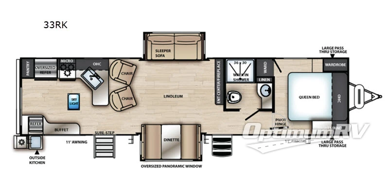 2019 Forest River Vibe 33RK Floorplan Photo