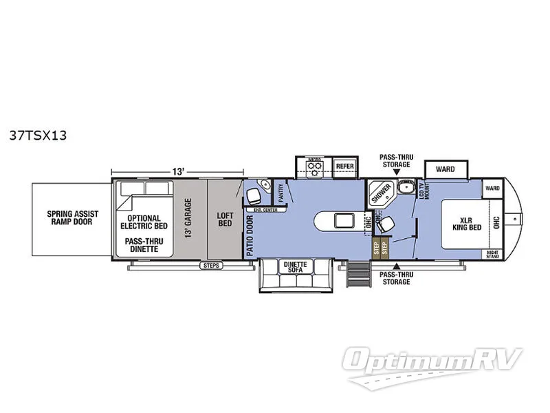 2019 Forest River XLR Boost 37TSX13 Floorplan Photo