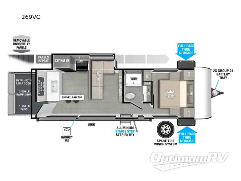 2025 Forest River Salem FSX 269VC Floorplan Photo