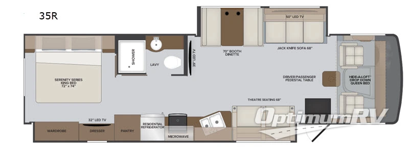 2020 Holiday Rambler Admiral 35R Floorplan Photo